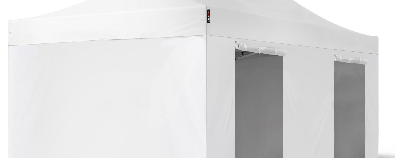 3X6m Namiot Ekspresowy Premium Stal 40mm Ze Ścianami Bocznymi Bez Okien Biały