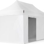 3X6m Namiot Ekspresowy Premium Stal 40mm Ze Ścianami Bocznymi Bez Okien Biały