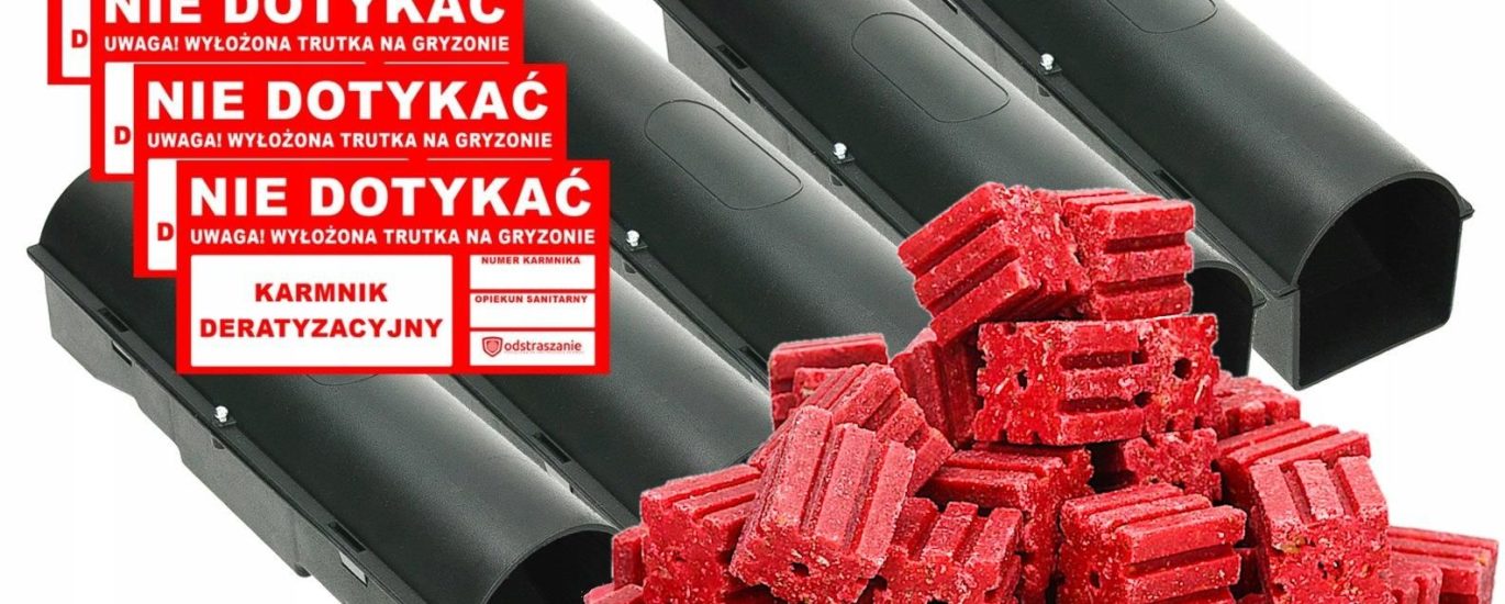 5X Karmnik Deratyzacyjny Na Myszy Szczury + Gratis