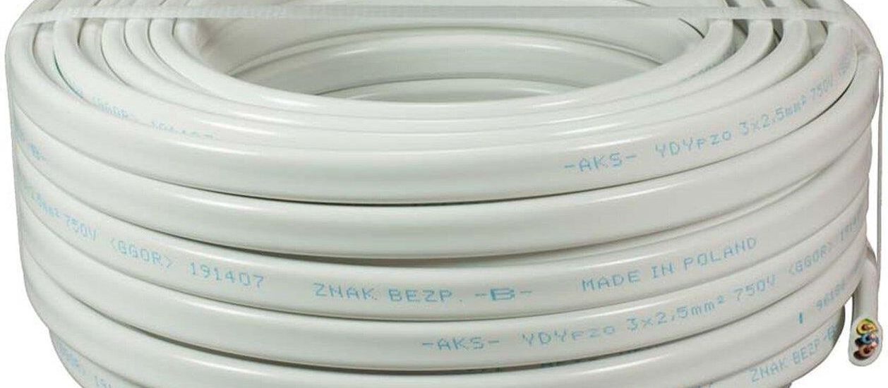 Aks Zielonka Przewód Elektroenergetyczny Ydyp 450/750v 3×2,5 Pvc 450 / 750 V 2,50mm2 Biały 2 25m