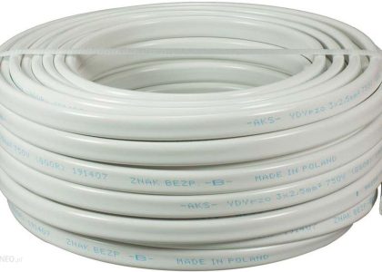 Aks Zielonka Przewód Elektroenergetyczny Ydyp 450/750v 3×2,5 Pvc 450 / 750 V 2,50mm2 Biały 2 25m