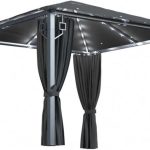 Altana Z Zasłonami I Lampkami Led 3X3 cm Antracyt, Aluminium Kod: V 3070333 +