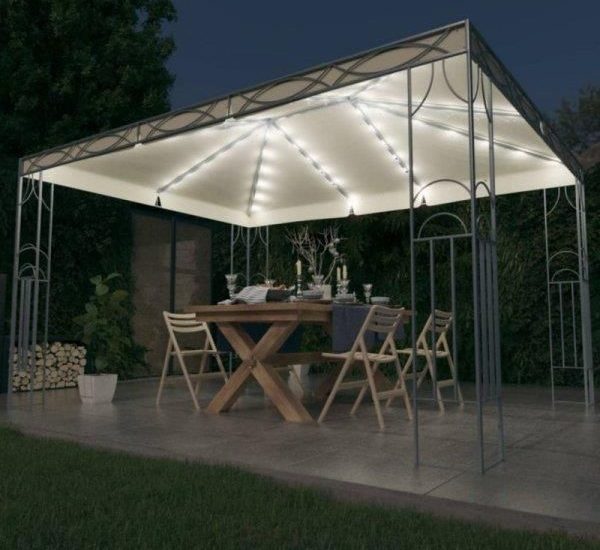 Altana Ze Sznurem Lampek Led 400X300 cm Kremowa