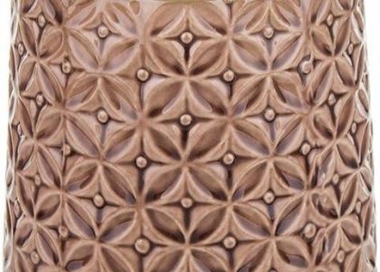 Art-Pol Ceramiczna Osłonka Na Kwiaty Czerwona Złota Wazon (136895)