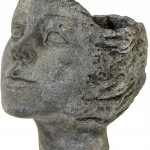 Art-Pol Szara Osłonka Na Doniczkę W Kształcie Głowy (116126)