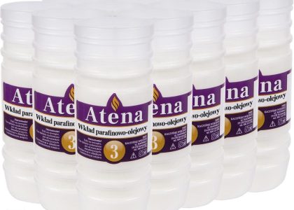 Atena Wkłady parafinowo olejowe do zniczy 3 dni 72h 15szt