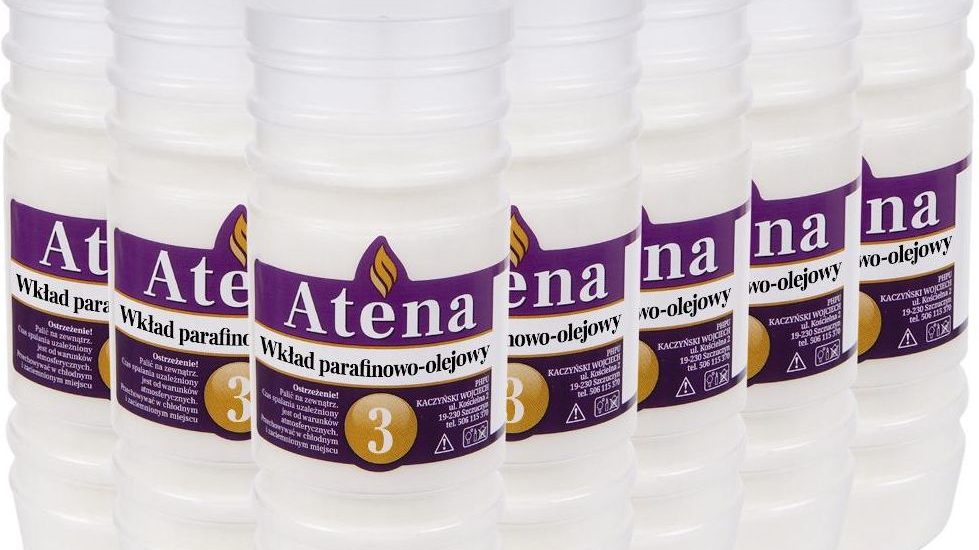 Atena Wkłady parafinowo olejowe do zniczy 3 dni 72h 15szt