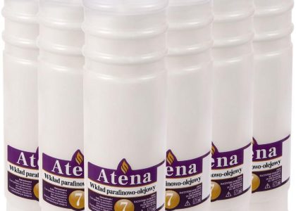 Atena Wkłady parafinowo olejowe do zniczy 7 dni 144h 12szt