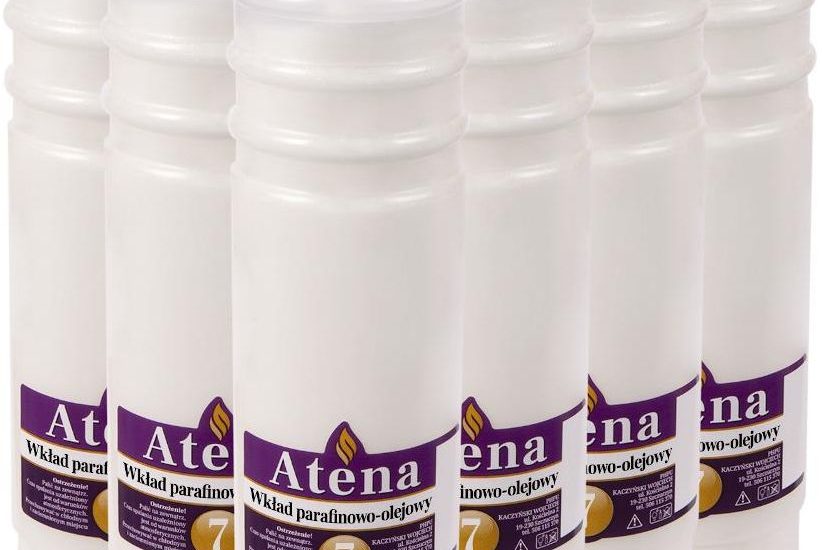 Atena Wkłady parafinowo olejowe do zniczy 7 dni 144h 12szt