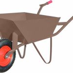 Awtools Taczka Budowlana 85L Brązowa Aw00030