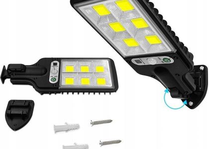 Azaris Lampa Led Solarna Z Czujnikiem Ruchu Latarnia 73Le