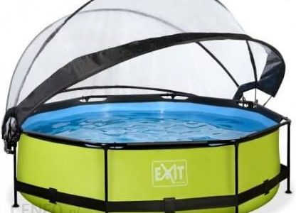 Basen Exit Lime Okrągły 300cm Składany Dach Kopuła + Pompa Filtrująca