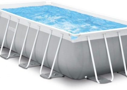 Basen Stelażowy Ogrodowy Prostokątny 488x244Cm Zestaw Pompa Drabinka Intex 26792