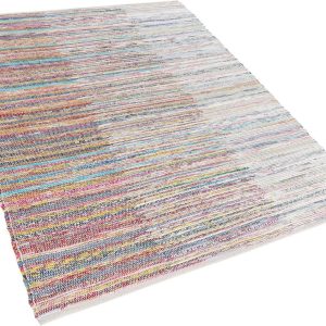 Beliani Dywan kolorowy tkany ręcznie bawełniany do salonu 160 x 230 cm Mersin