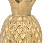 BELIANI Figurka dekoracyjna złota w kształcie ananasa wysoki połysk 23 cm Tyana