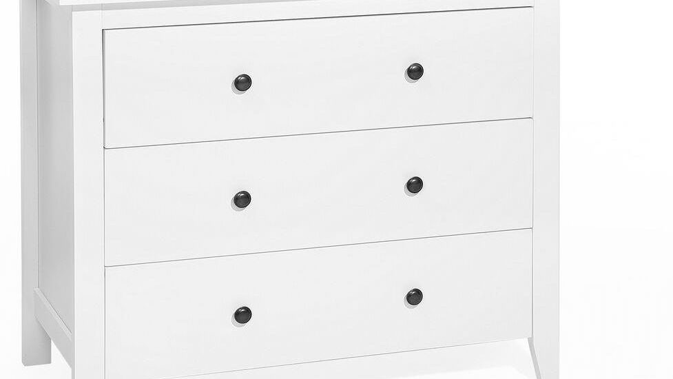 Beliani Komoda w stylu skandynawskim z MDF 3 szuflady biała Torrance