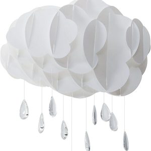Beliani Lampa wisząca do pokoju dziecięcego chmurka skandynawski design biała Ailenne