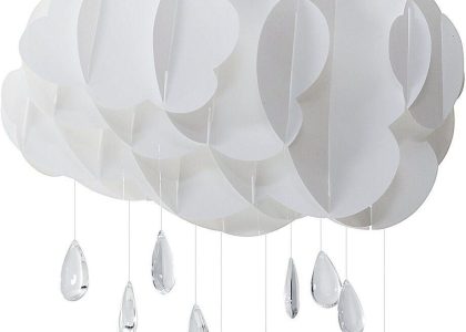 Beliani Lampa wisząca do pokoju dziecięcego chmurka skandynawski design biała Ailenne