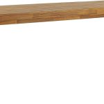 Beliani Stół ogrodowy lite drewno akacjowe 210 x 90 cm ośmioosobowy jasne drewno Livorno