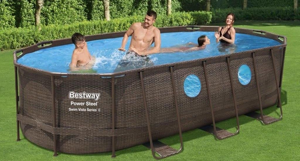 Bestway Basen Owalny Power Steel Swim Vista Series 549X274X122cm