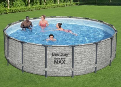 Bestway Basen Power Steel Okrągły 488x122cm (93346)