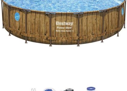 Bestway Basen Stelażowy Drewno 549×122 56977