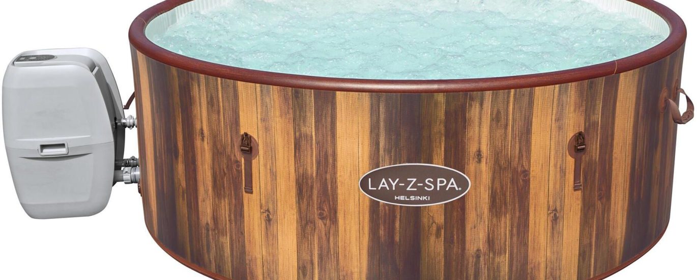 Bestway Basen Z Hydromasażem Ogrodowe Lay-Z Spa Airjet 180X66Cm Biały Brązowy Szary 60025