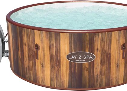 Bestway Basen Z Hydromasażem Ogrodowe Lay-Z Spa Airjet 180X66Cm Biały Brązowy Szary 60025