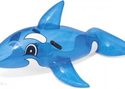 Bestway Delfin Do Pływania Z Uchwytami Transparentny 1.57mx94cm