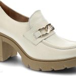 Białe Półbuty Lemar Wygodne Skórzane Buty