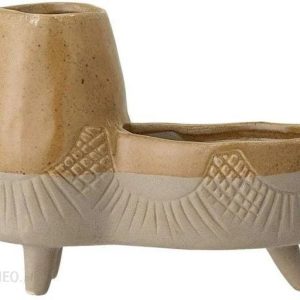 Bloomingville Ceramiczna Doniczka Ozdobna Brązowa 20,5X16,5X10cm