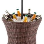 Blumfeldt Beerboy Stół Ogrodowy Chłodziarka Na Napoje Ø50Cm Polirattan Bicolor Brązowy