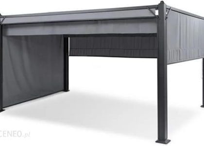 Blumfeldt Pantheon Cortina Altana Ogrodowa Zadaszenie Pergola Dach 3 × 4M 4 Panele Boczne Kolor Szary