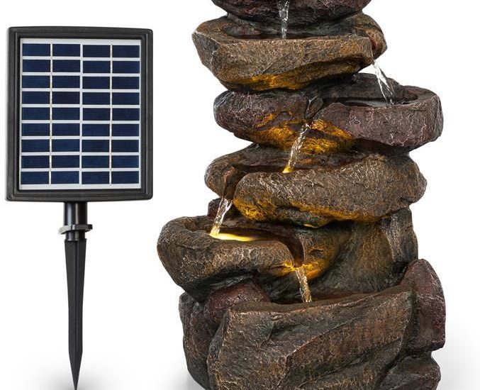 Blumfeldt Savona Fontanna Solarna 2,8W Tworzywo Polyresin Kamień
