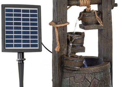 Blumfeldt Speyer, ogrodowa solarna fontanna kaskadowa, 4 poziomy, zasilanie akumulatorowe