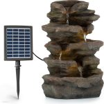 Blumfeldt Stonehenge, Fontanna Solarna, Wodotrysk Oświetlenie Led Polyresin Bateria Litowo-Jonowa