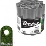Bradas Obrzeże Faliste Trawnikowe Palisada 9m x 15cm Szara (OBFGY0915)