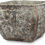 Brązowa Osłonka Donica Na Kwiaty Cement H: 11cm