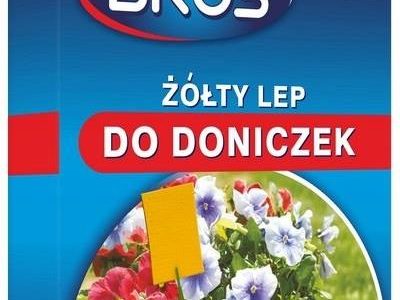 BROS lep do doniczek żółty 10szt.