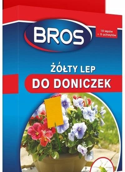 BROS lep do doniczek żółty 10szt.