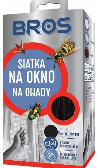 Bros Siatka Na Okno Na Owady 150X180 Czarna