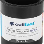Cellfast Obrzeże ogrodowe proste 15cm Czarne 9m (30232H)