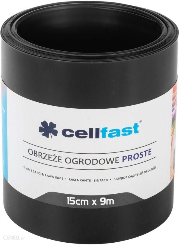 Cellfast Obrzeże ogrodowe proste 15cm Czarne 9m (30232H)