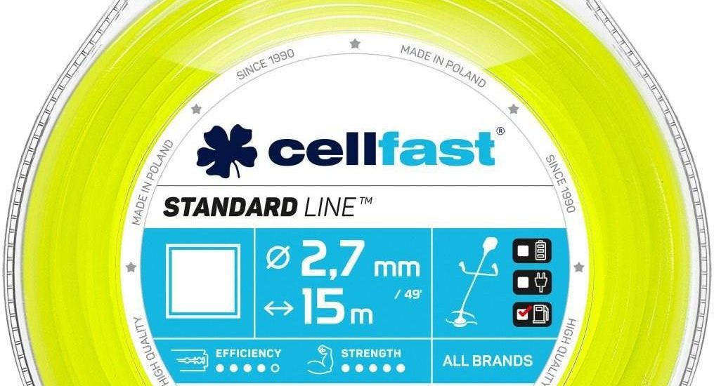 Cellfast Żyłka tnąca STANDARD kwadrat 2,7mm 15m (35016)