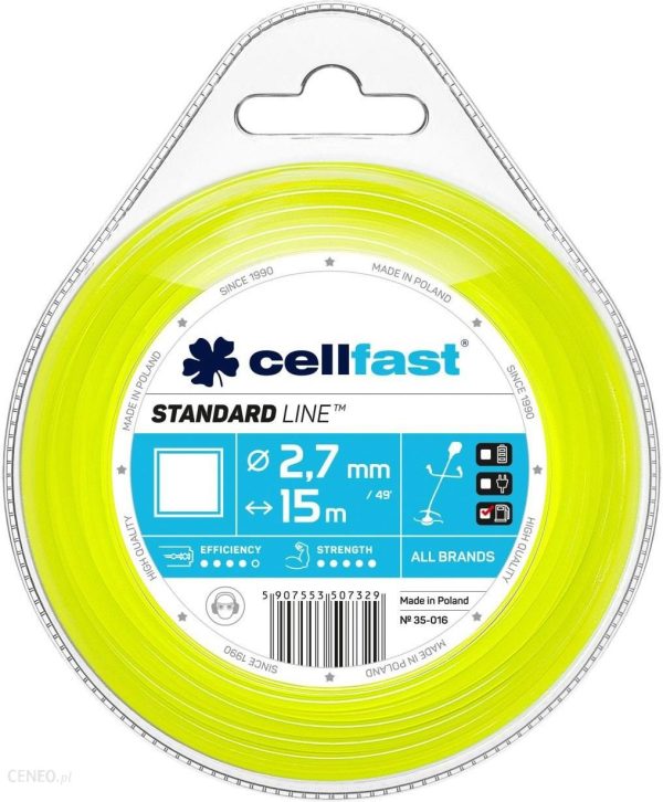 Cellfast Żyłka tnąca STANDARD kwadrat 2,7mm 15m (35016)