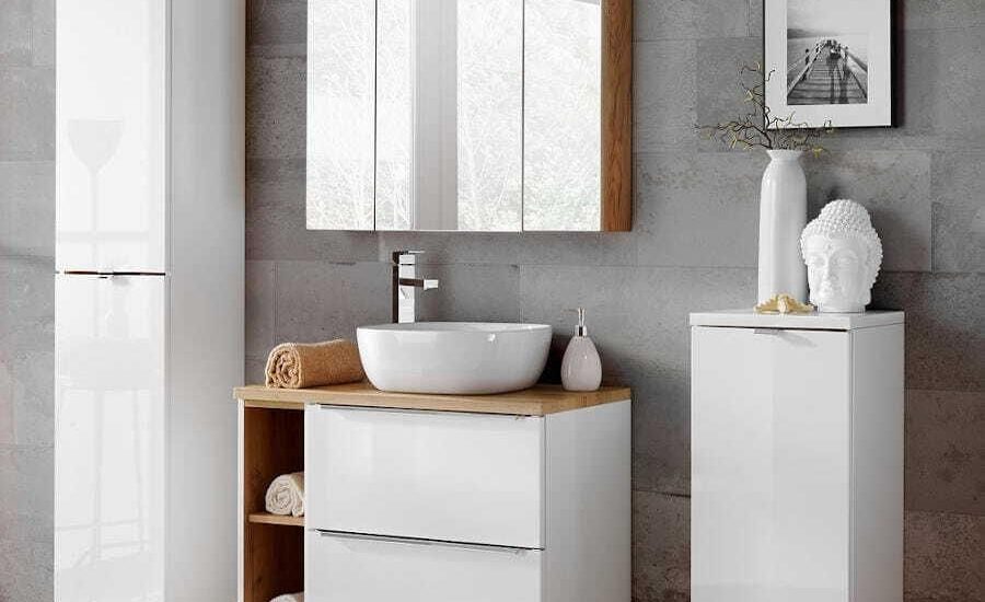 Comad Zestaw Mebli Łazienkowych Capri White 80cm 01 ZEMECCW801
