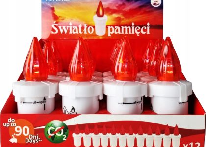 Cortina Elektryczne Wkłady Do Zniczy 12szt. Zestaw Wkład