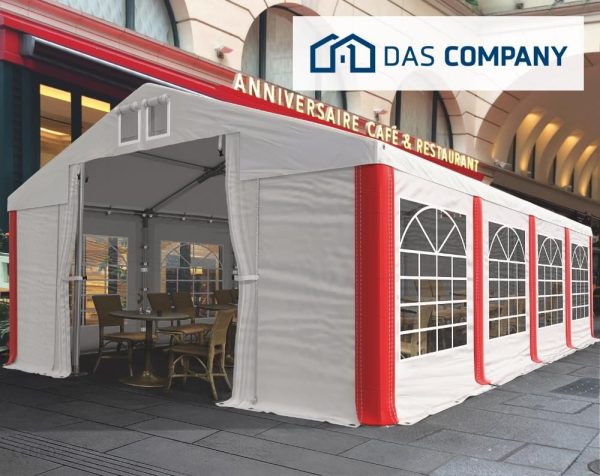 Das Company 5x10x2m Całoroczny namiot cateringowy ogrodowy handlowy bankietowy WINTER 50m2 D055K0A3000211111121211