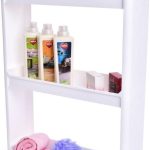 Dedra Mobilny Regał Slim White 17Cm Do Wąskich Przestrzeni 3 Piętrowy Wys 81Cm Da26531
