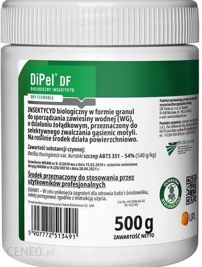 Dipel Wg 0,5kg Ekologiczny Owadobójczy Gąsienice